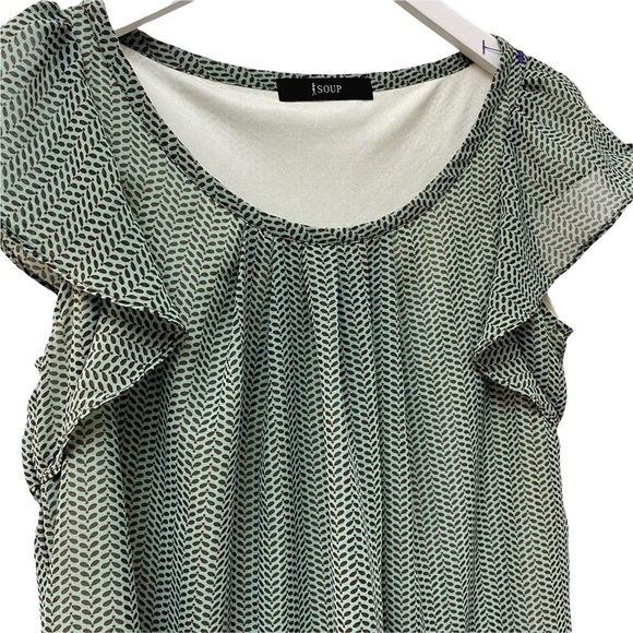 Green Print Dress by Soup S/M - Picture 5 of 6